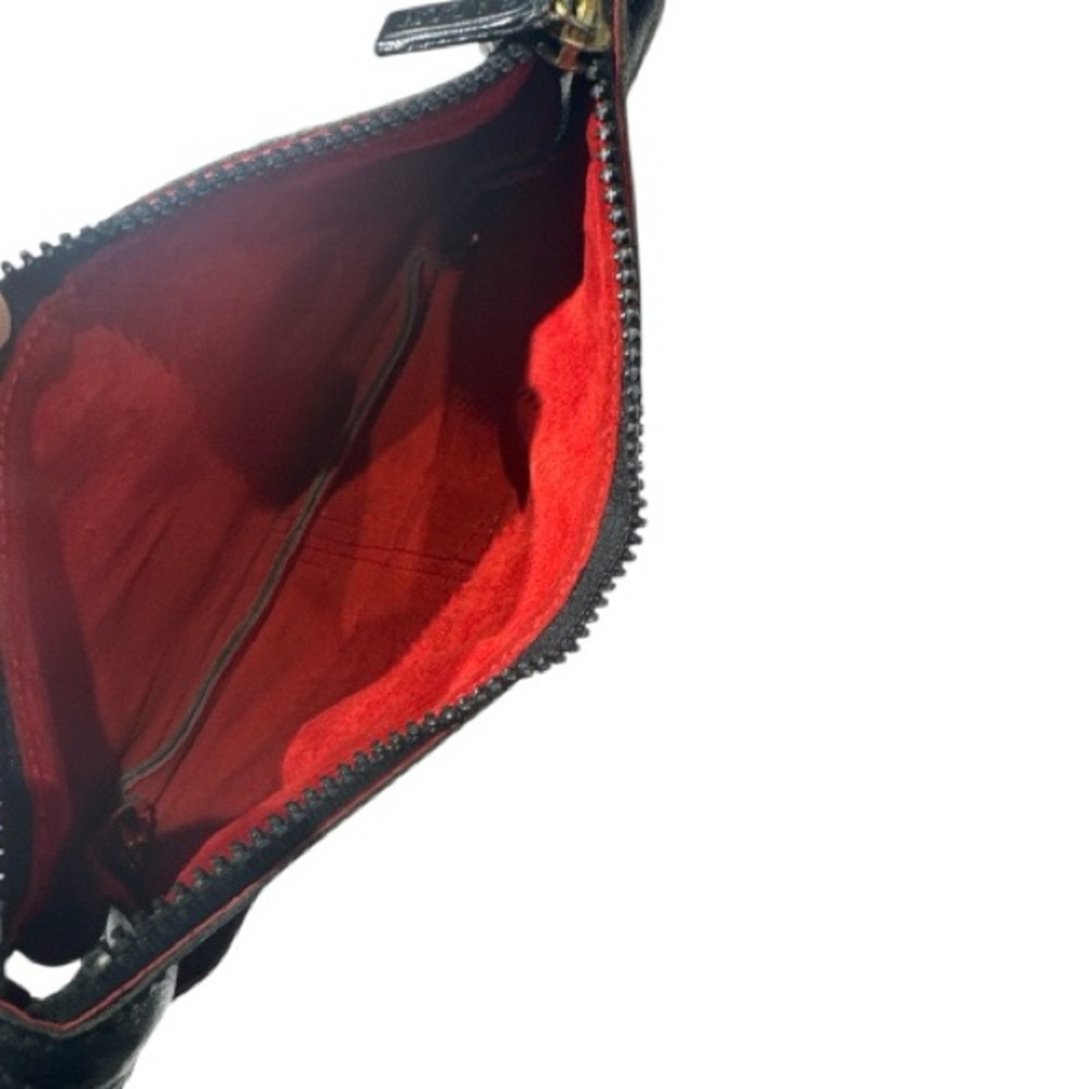 Bally Leather Shoulder Bag Black with Red Suede Interior - Picture 6 of 16